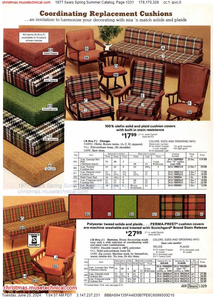 1977 Sears Spring Summer Catalog, Page 1331