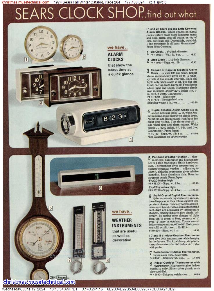 1974 Sears Fall Winter Catalog, Page 264