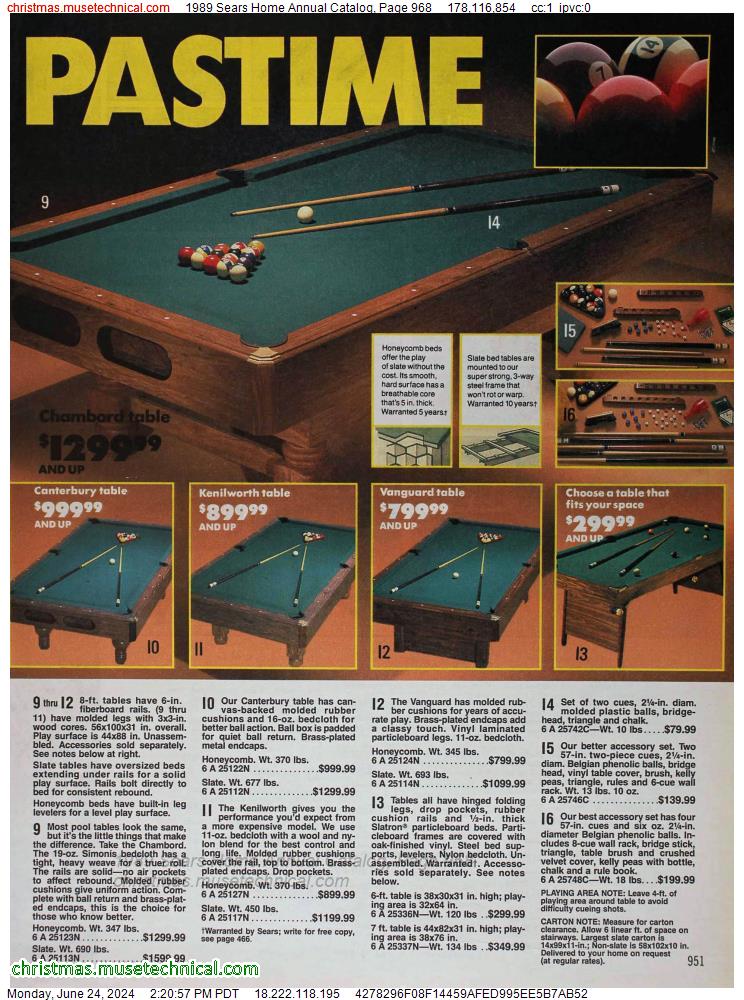 1989 Sears Home Annual Catalog, Page 968