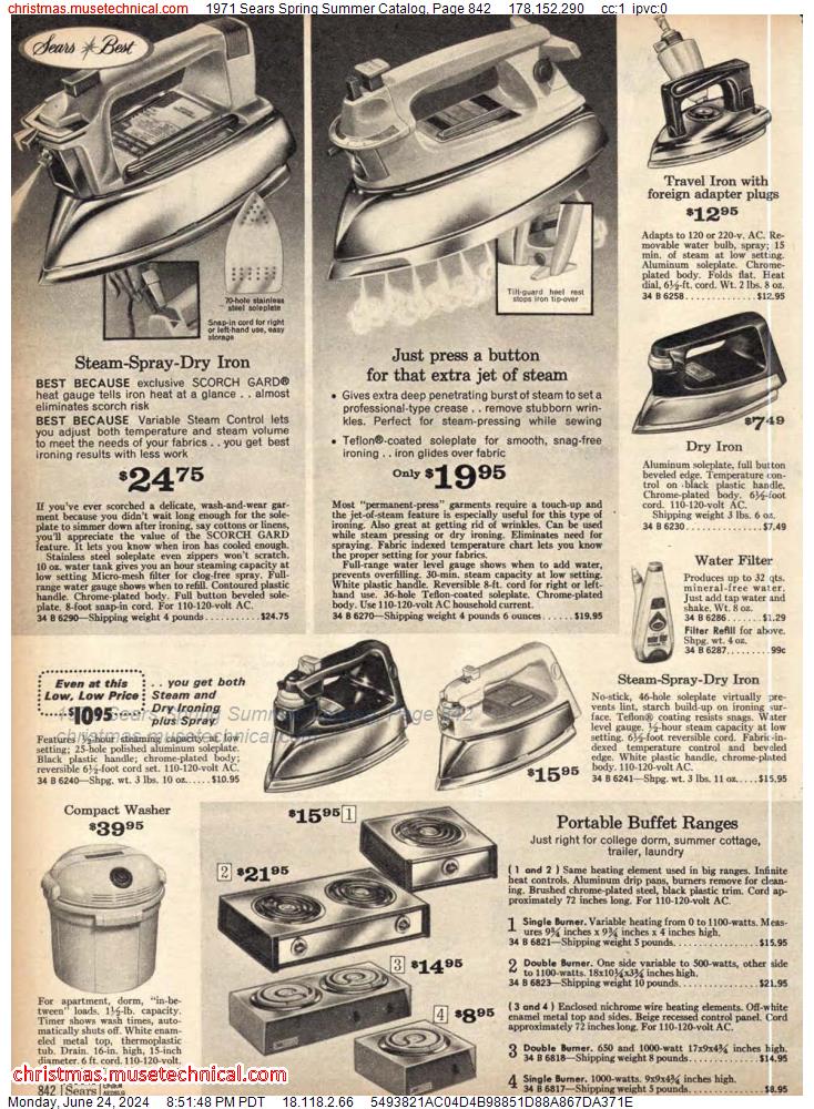 1971 Sears Spring Summer Catalog, Page 842