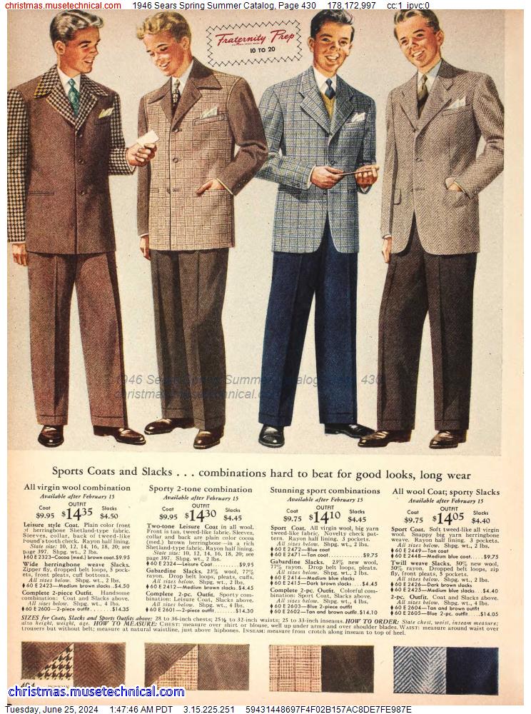 1946 Sears Spring Summer Catalog, Page 430