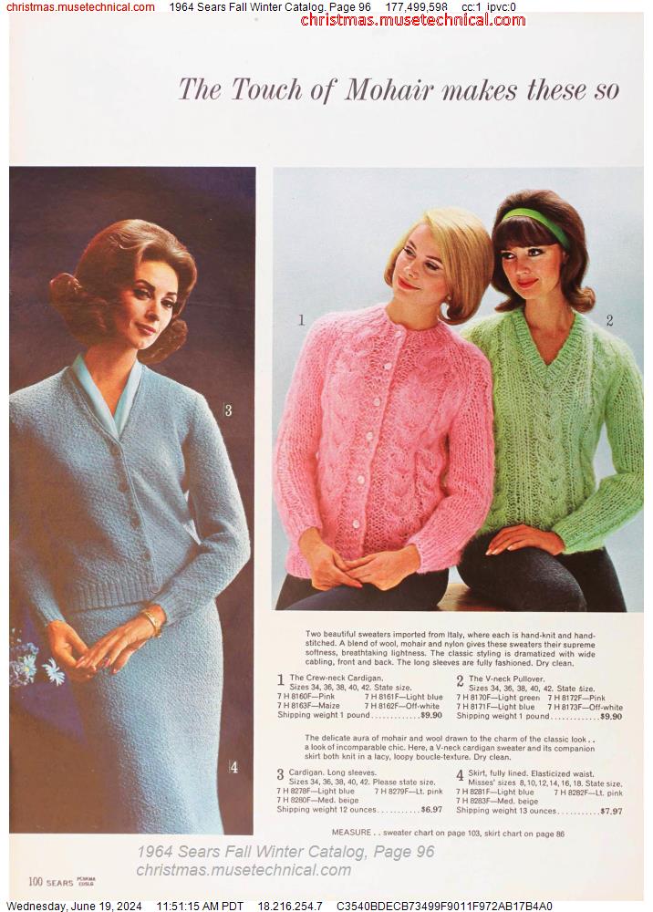 1964 Sears Fall Winter Catalog, Page 96