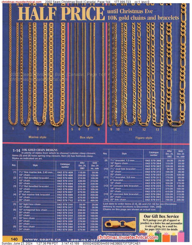 2002 Sears Christmas Book (Canada), Page 144