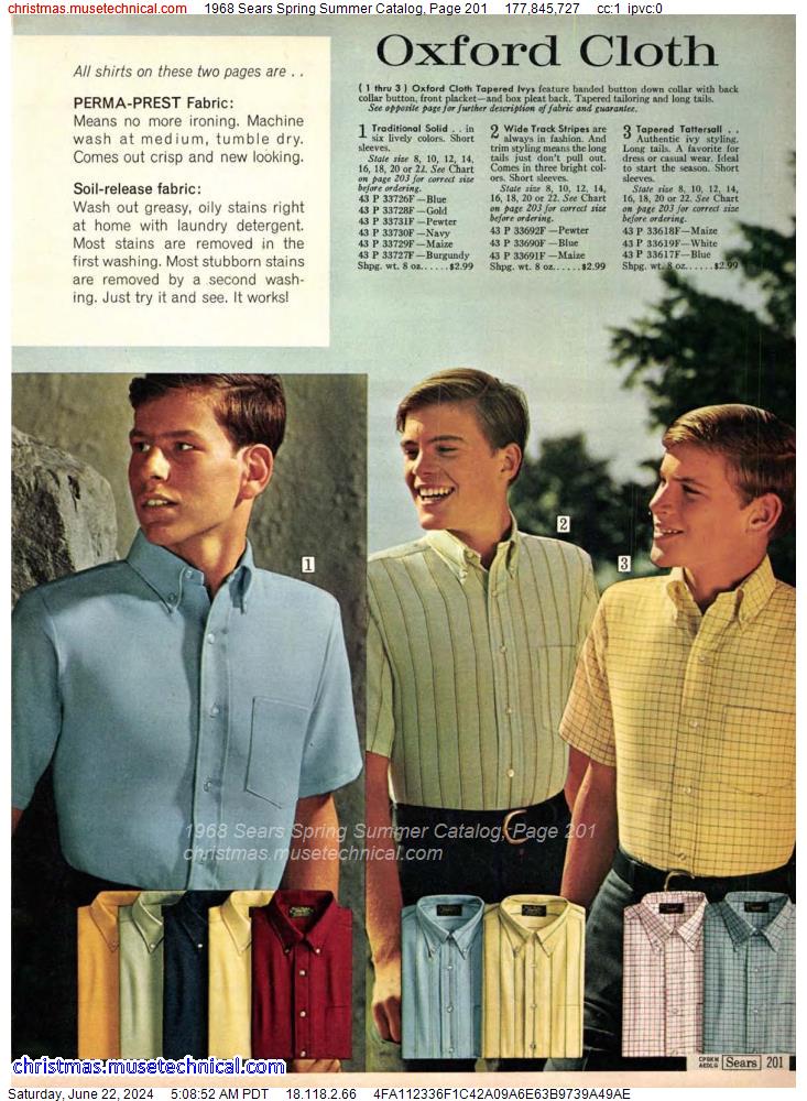 1968 Sears Spring Summer Catalog, Page 201