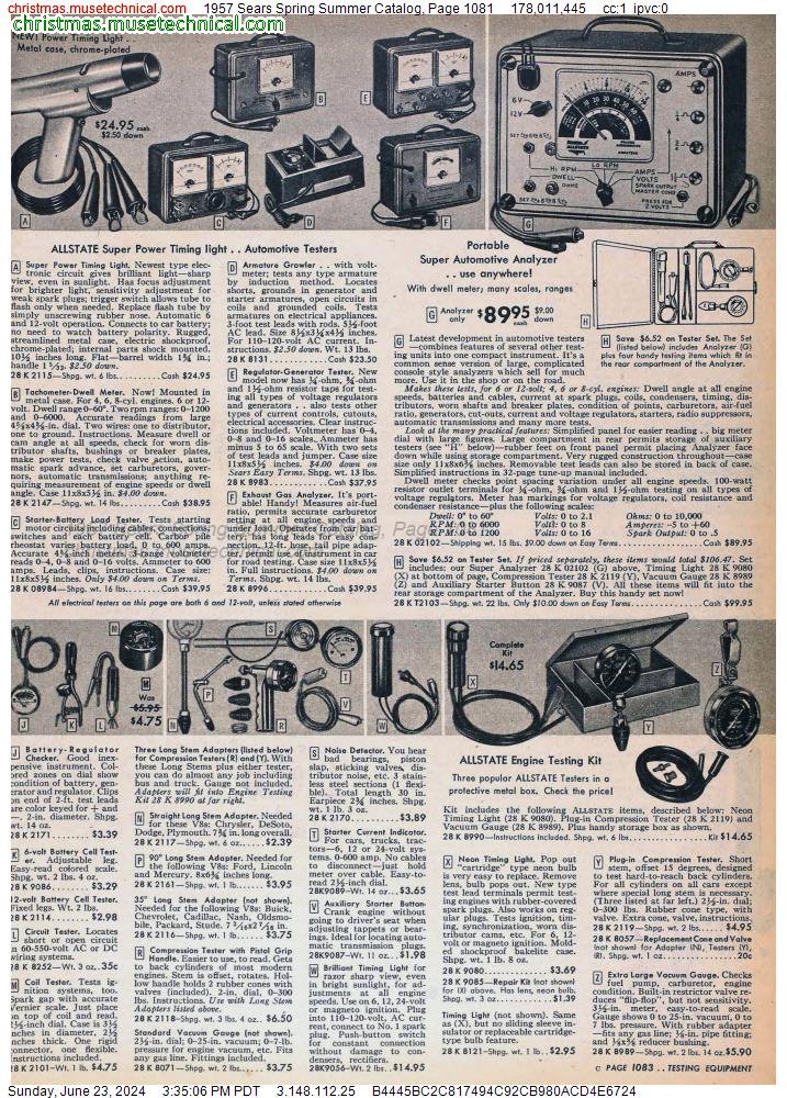 1957 Sears Spring Summer Catalog, Page 1081