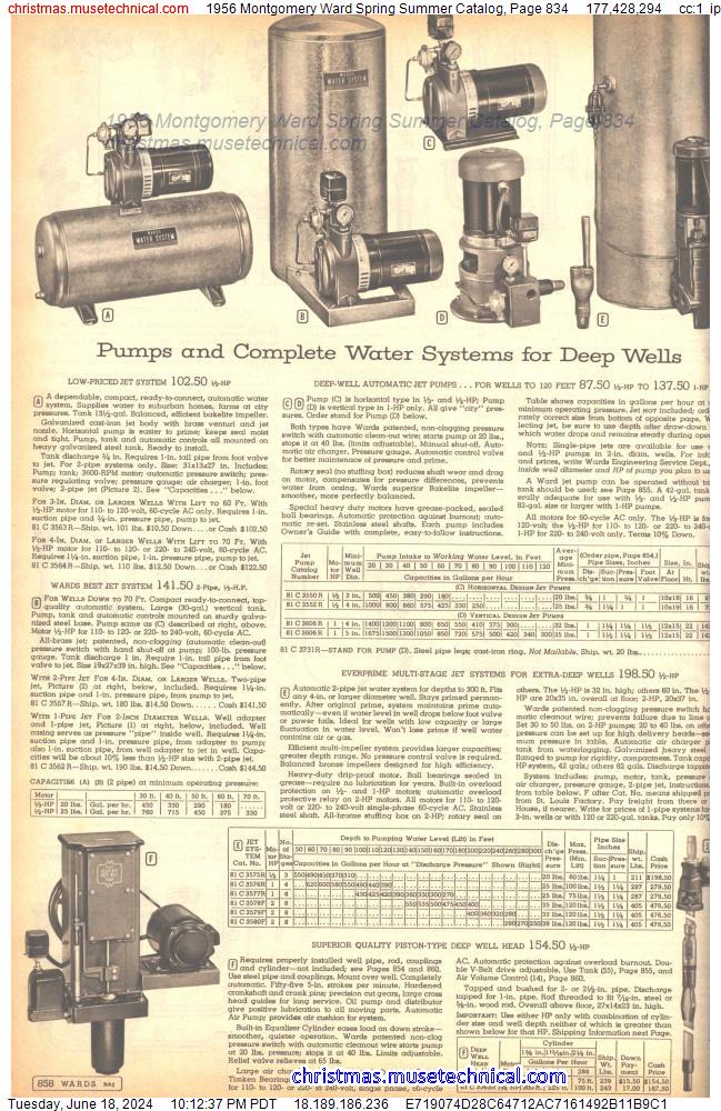 1956 Montgomery Ward Spring Summer Catalog, Page 834