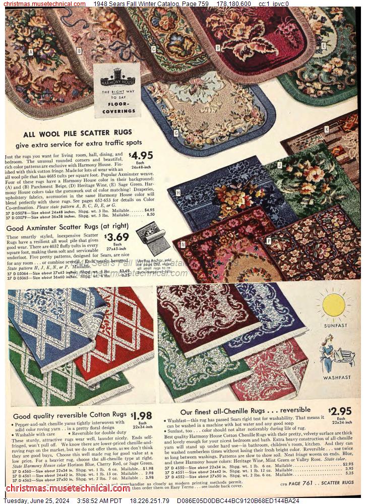 1948 Sears Fall Winter Catalog, Page 759
