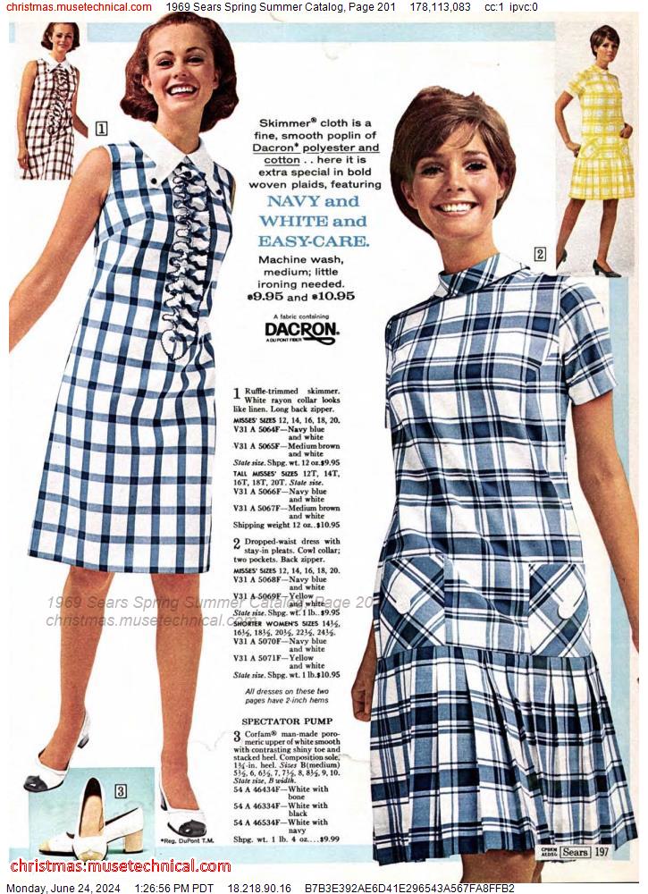 1969 Sears Spring Summer Catalog, Page 201