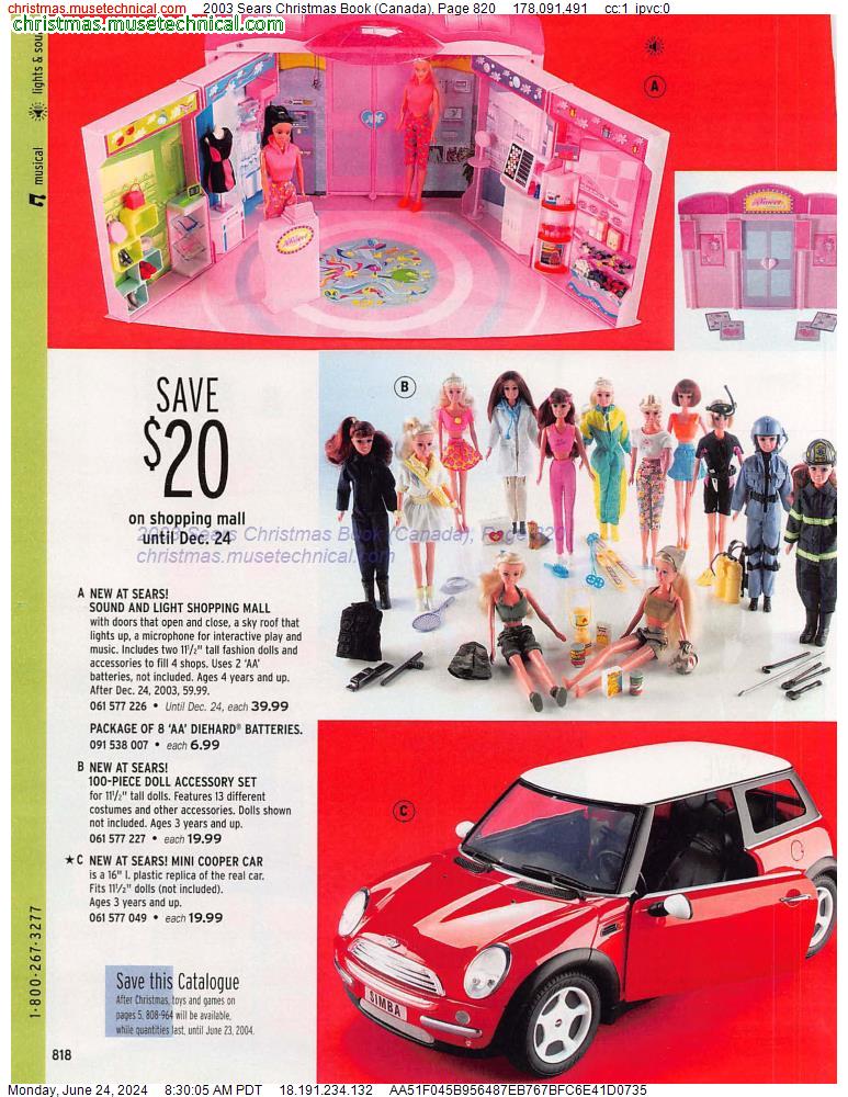 2003 Sears Christmas Book (Canada), Page 820