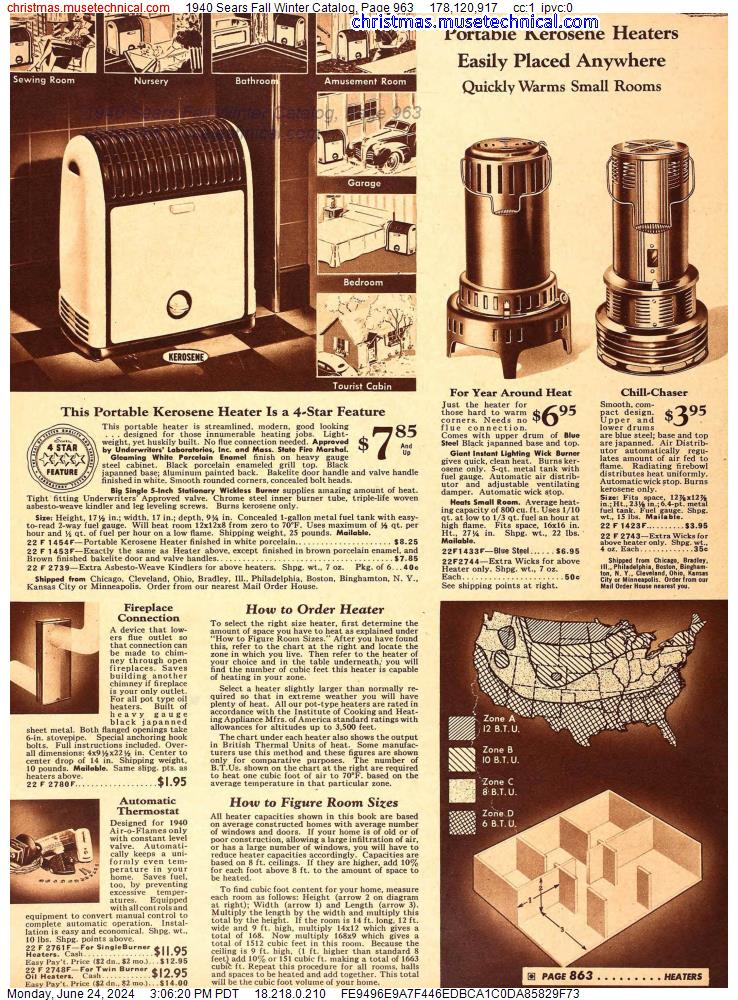 1940 Sears Fall Winter Catalog, Page 963