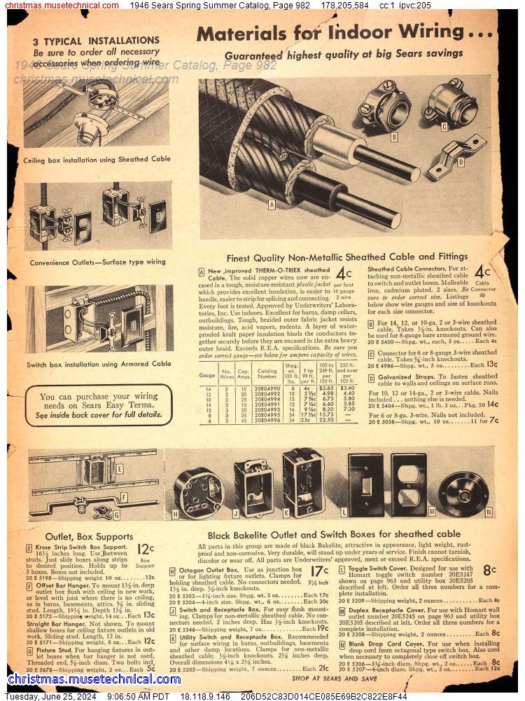 1946 Sears Spring Summer Catalog, Page 982