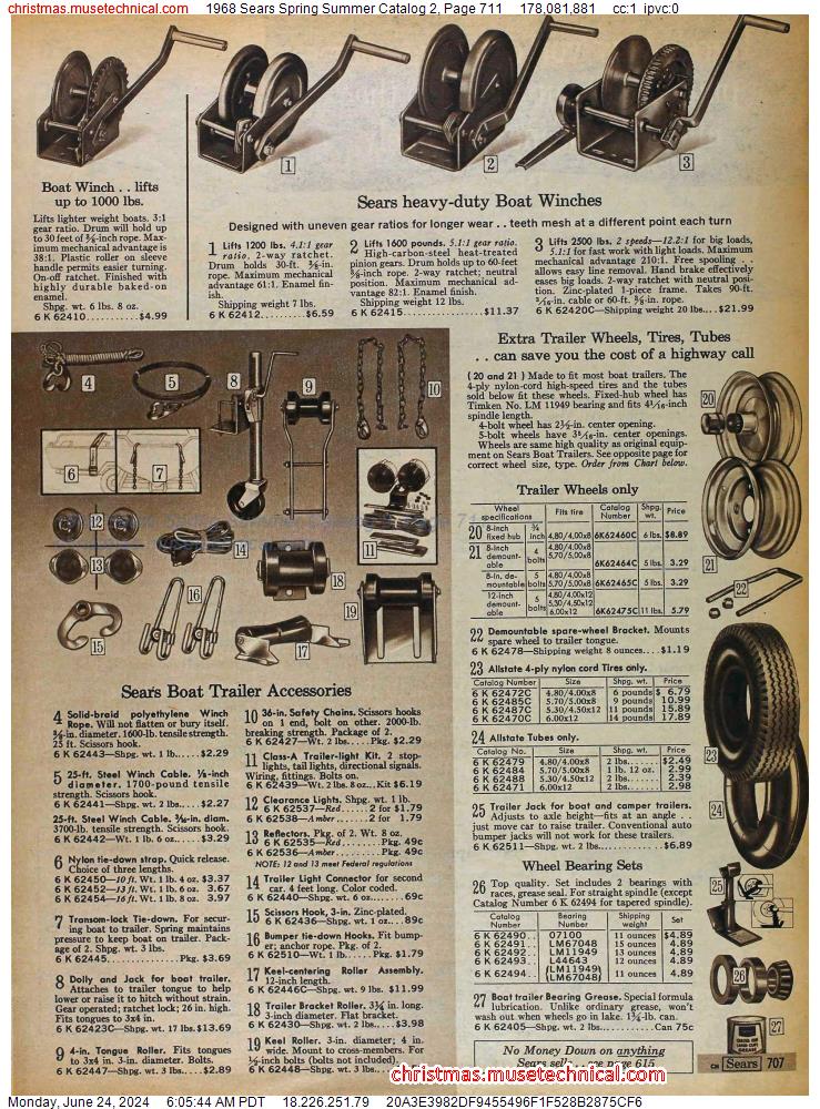 1968 Sears Spring Summer Catalog 2, Page 711