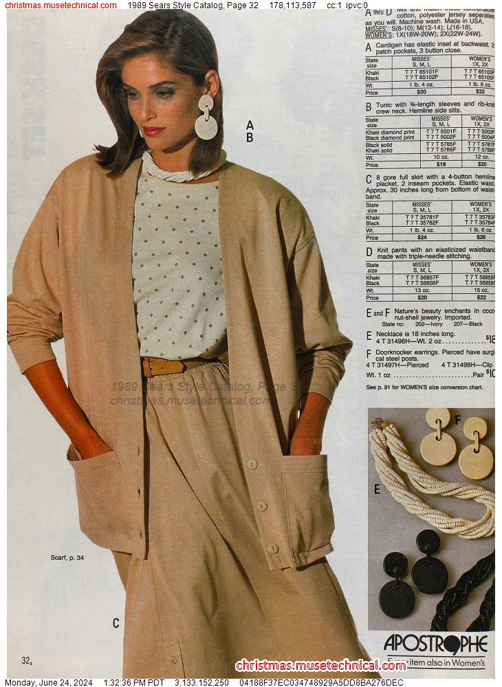 1989 Sears Style Catalog, Page 32