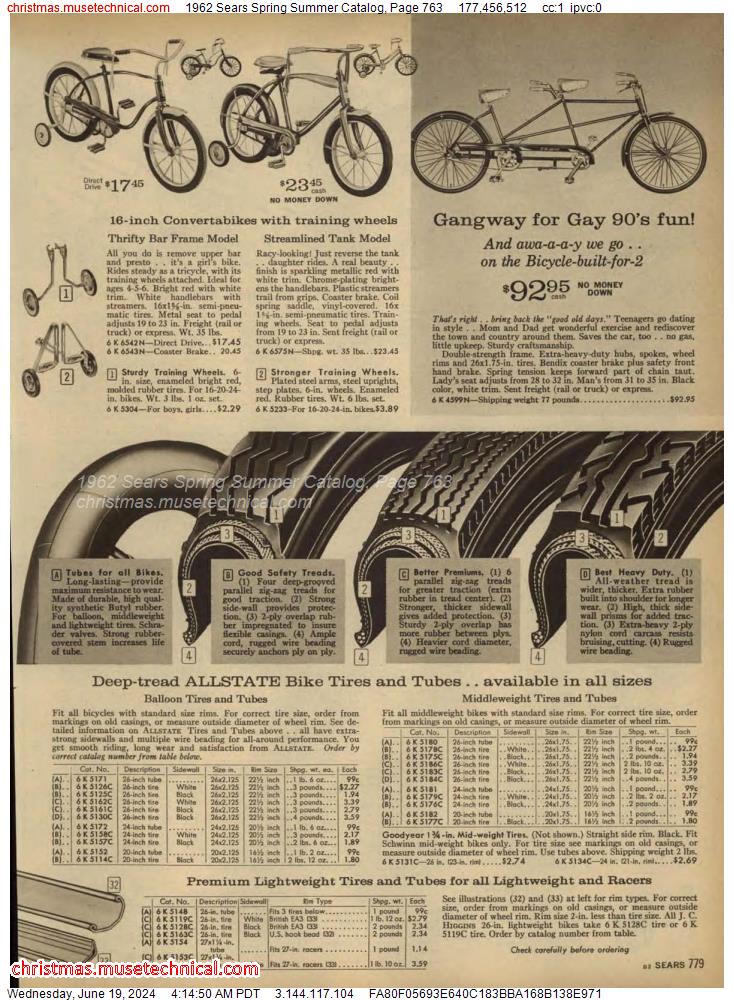 1962 Sears Spring Summer Catalog, Page 763