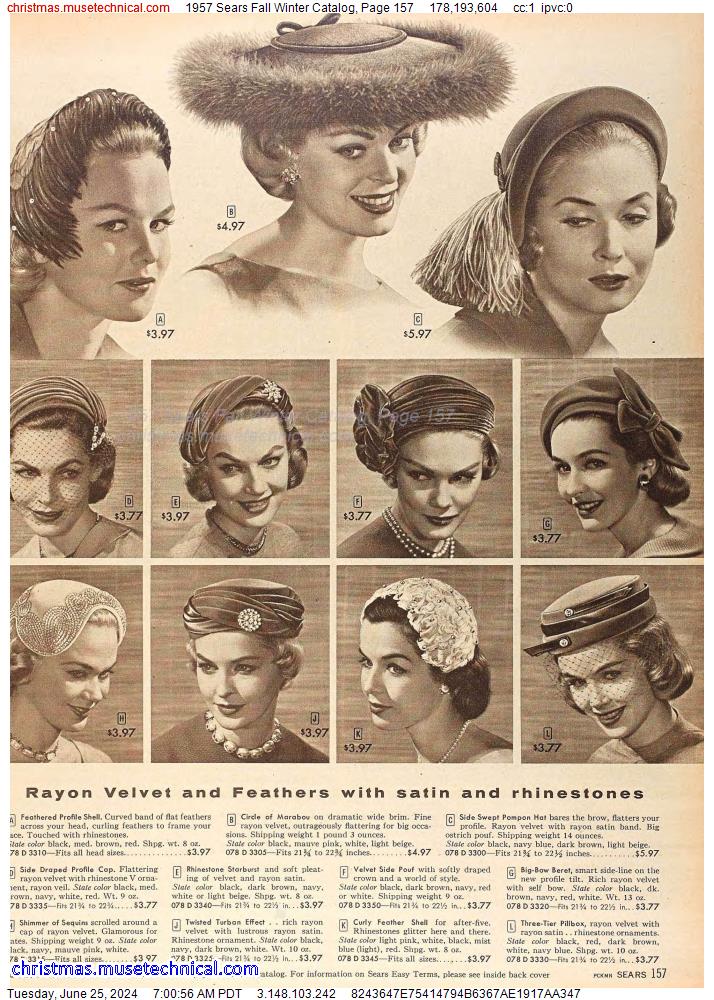 1957 Sears Fall Winter Catalog, Page 157