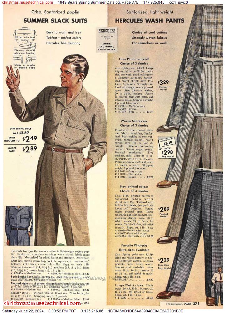 1949 Sears Spring Summer Catalog, Page 375