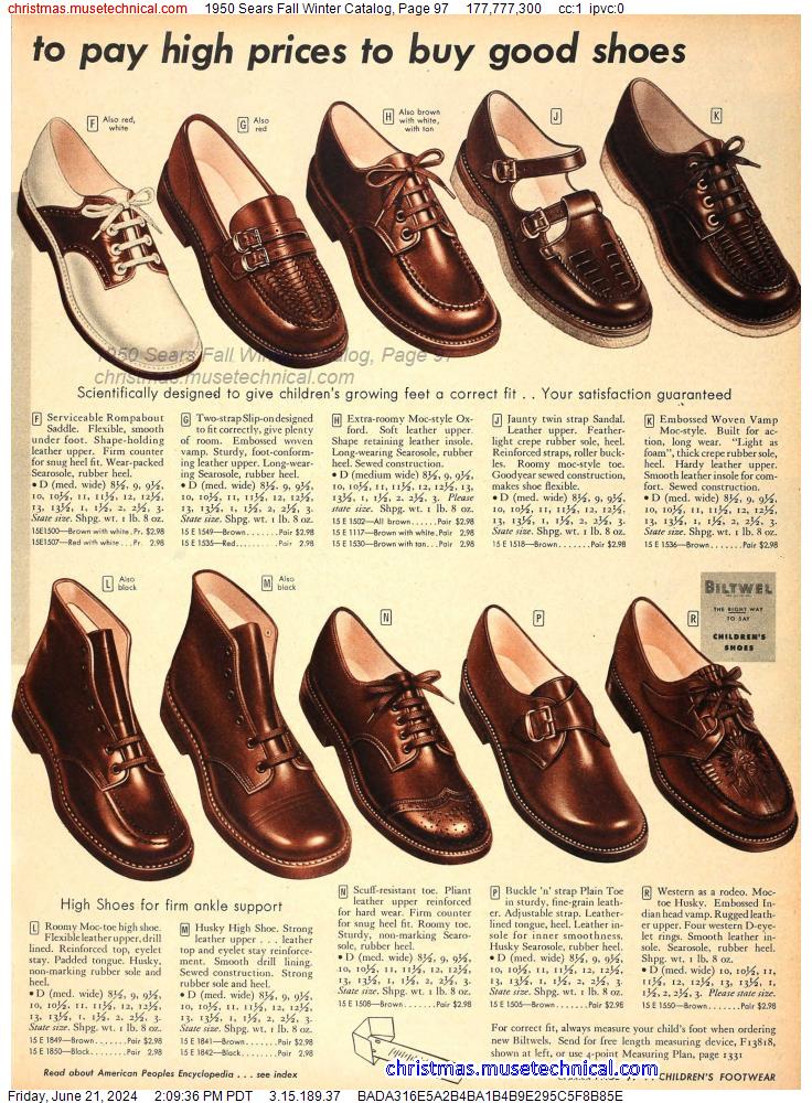 1950 Sears Fall Winter Catalog, Page 97