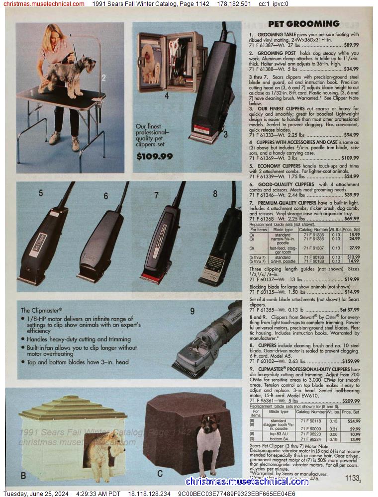 1991 Sears Fall Winter Catalog, Page 1142