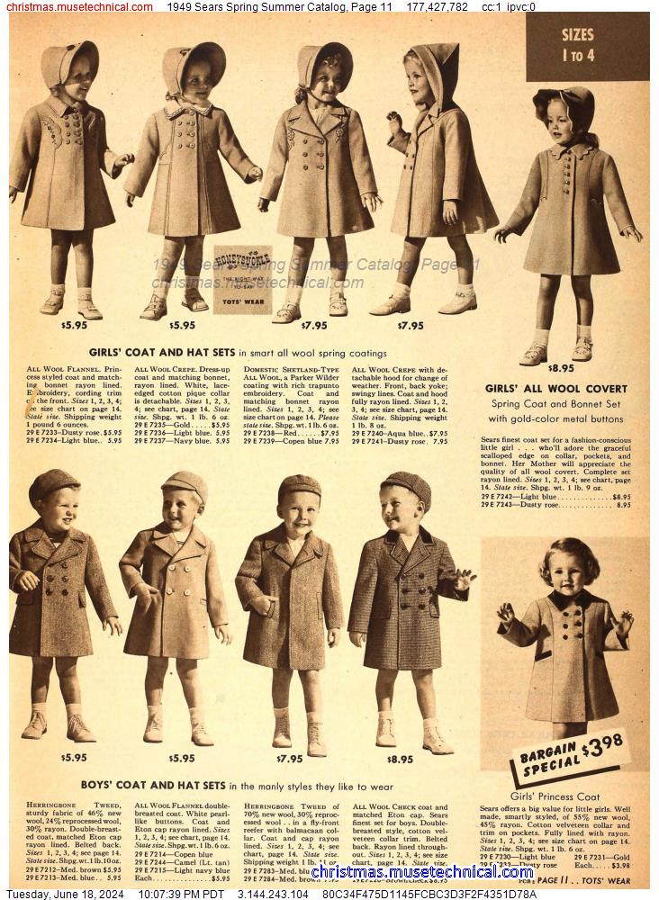 1949 Sears Spring Summer Catalog, Page 11