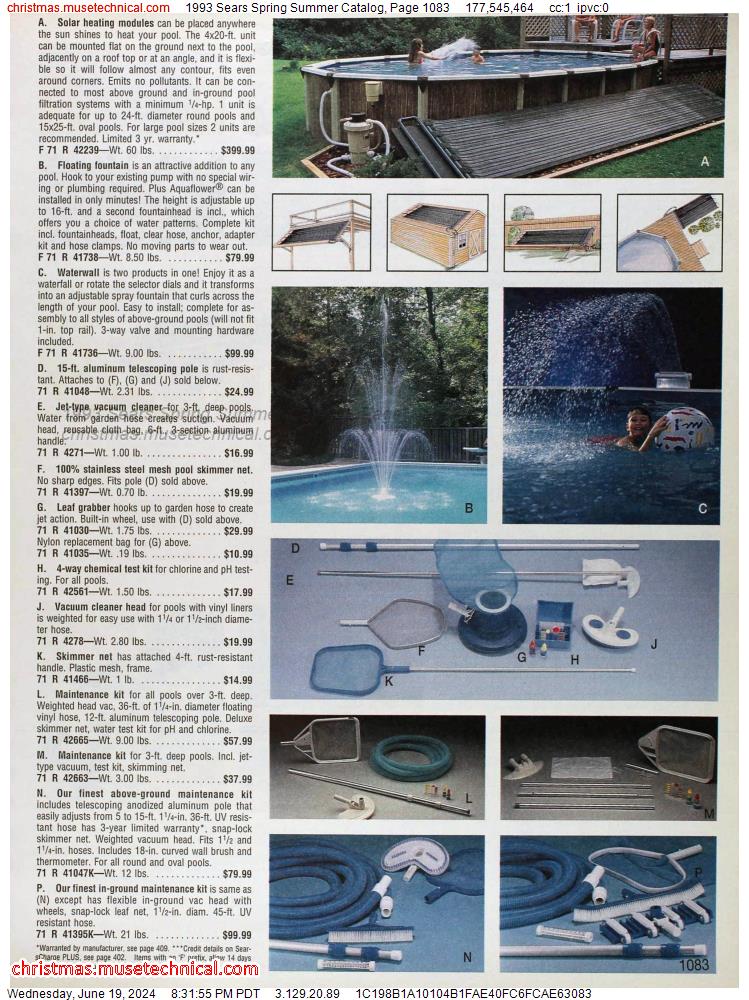 1993 Sears Spring Summer Catalog, Page 1083