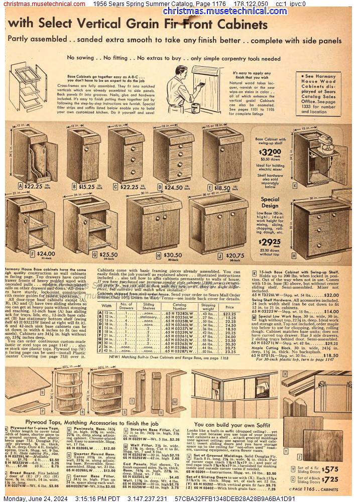 1956 Sears Spring Summer Catalog, Page 1176