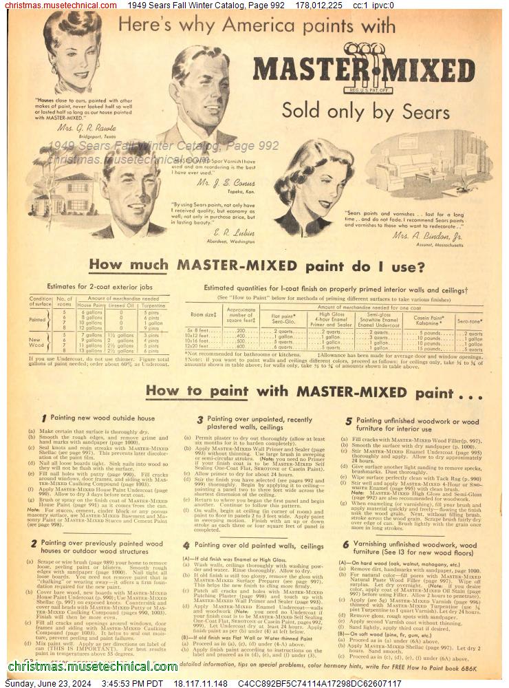 1949 Sears Fall Winter Catalog, Page 992