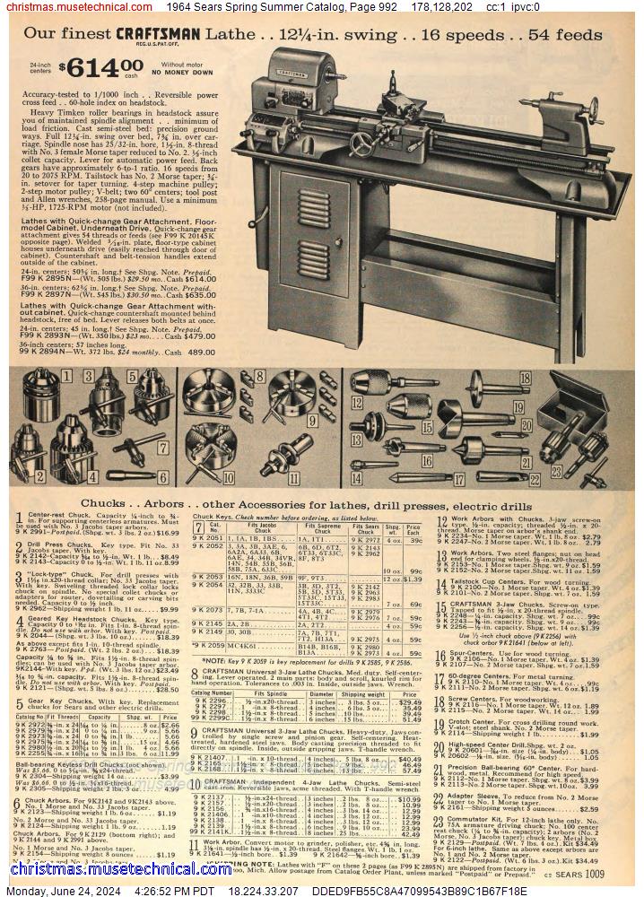 1964 Sears Spring Summer Catalog, Page 992