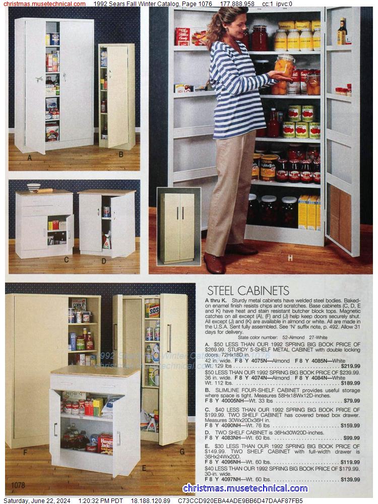 1992 Sears Fall Winter Catalog, Page 1076