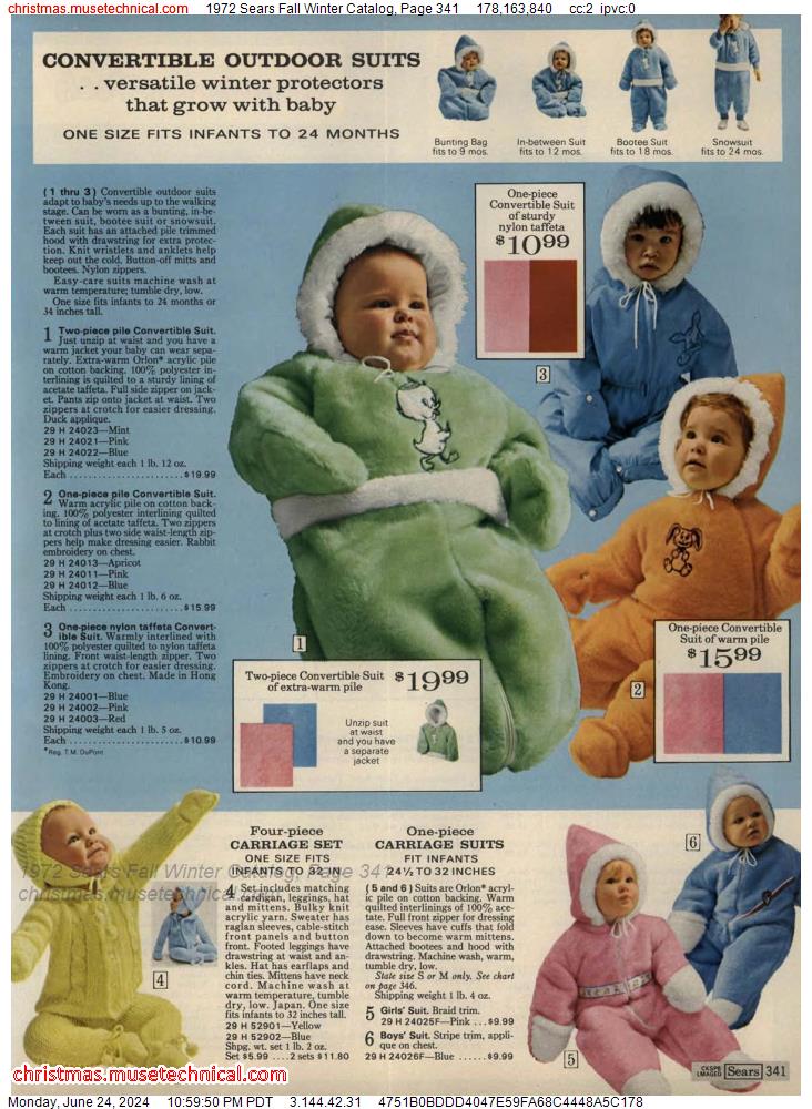 1972 Sears Fall Winter Catalog, Page 341