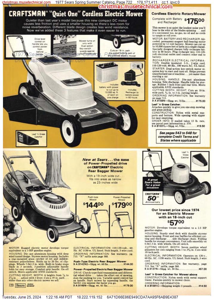 1977 Sears Spring Summer Catalog, Page 722