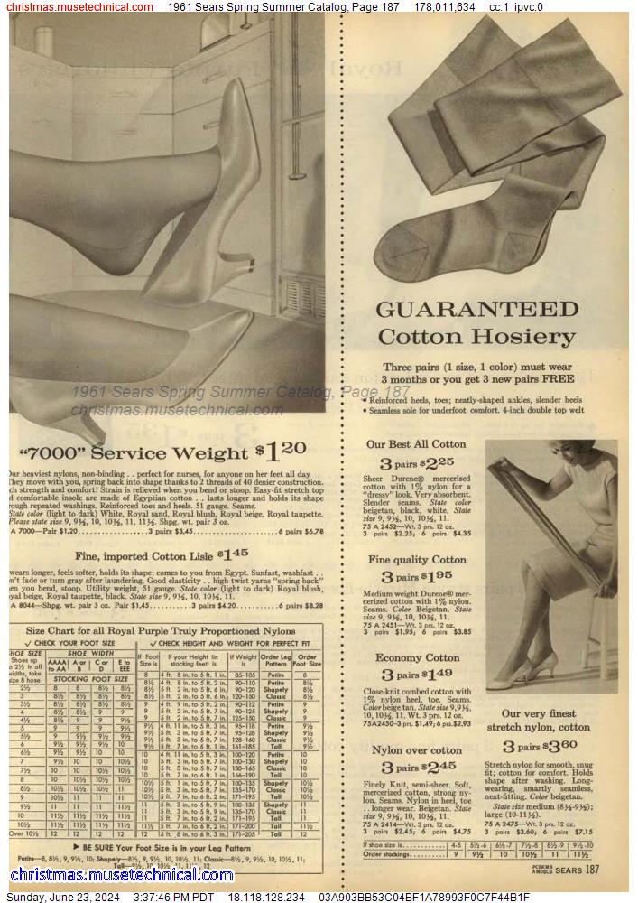1961 Sears Spring Summer Catalog, Page 187