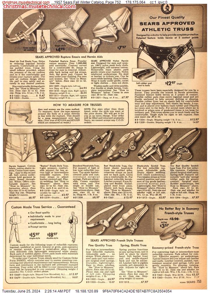 1957 Sears Fall Winter Catalog, Page 752