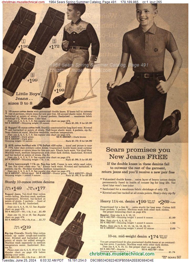 1964 Sears Spring Summer Catalog, Page 491