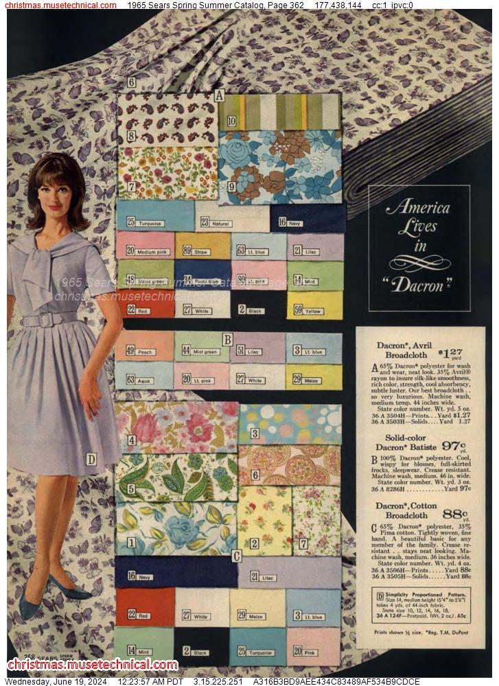 1965 Sears Spring Summer Catalog, Page 362