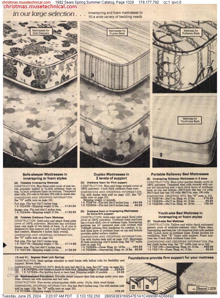 1982 Sears Spring Summer Catalog, Page 1329