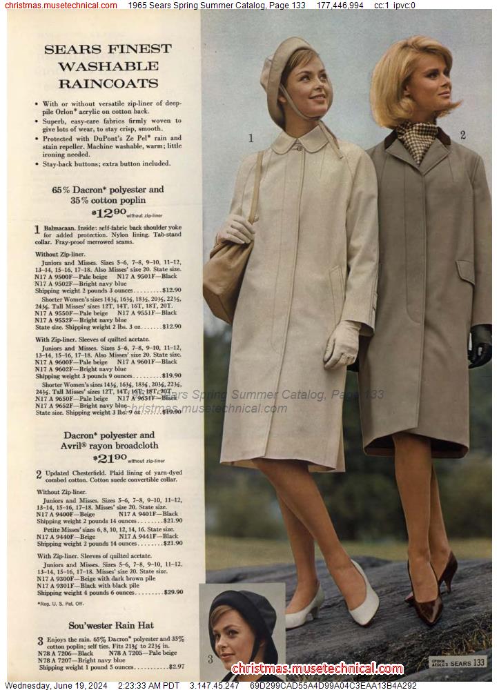 1965 Sears Spring Summer Catalog, Page 133