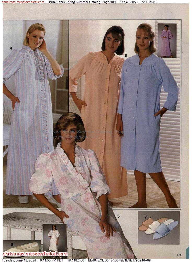 1984 Sears Spring Summer Catalog, Page 189