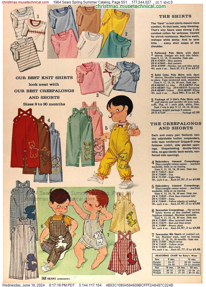 1964 Sears Spring Summer Catalog, Page 551