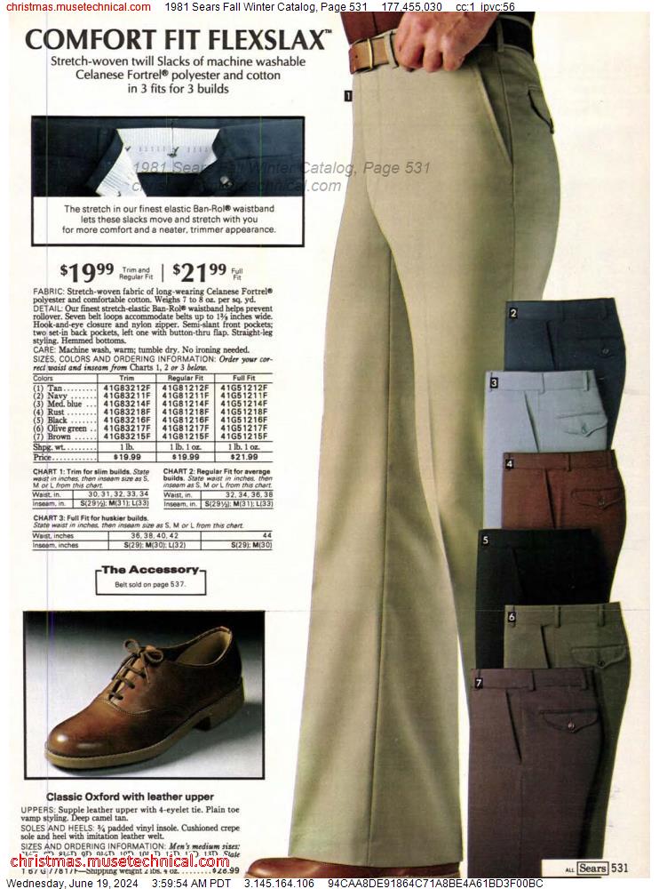 1981 Sears Fall Winter Catalog, Page 531