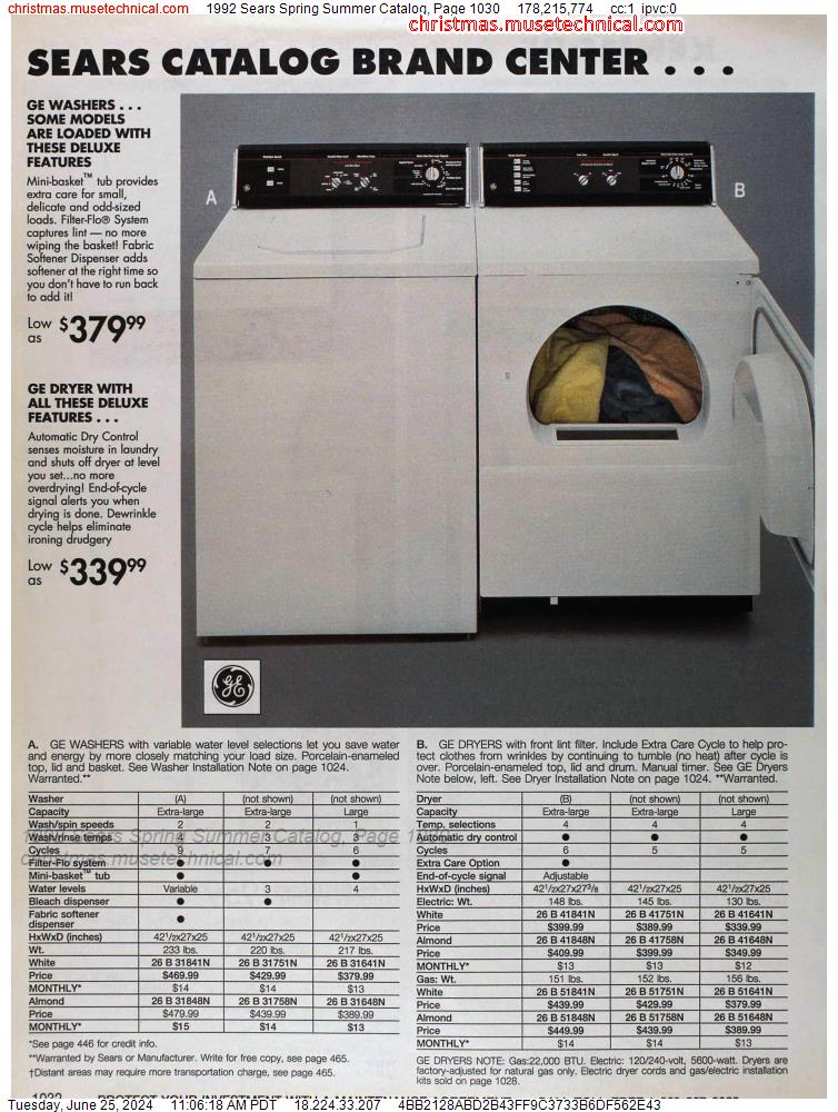 1992 Sears Spring Summer Catalog, Page 1030