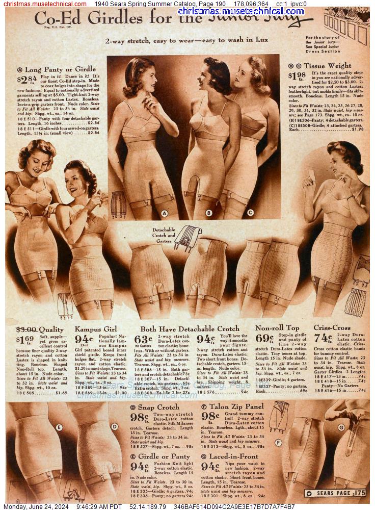 1940 Sears Spring Summer Catalog, Page 190