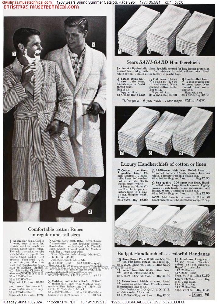 1967 Sears Spring Summer Catalog, Page 395