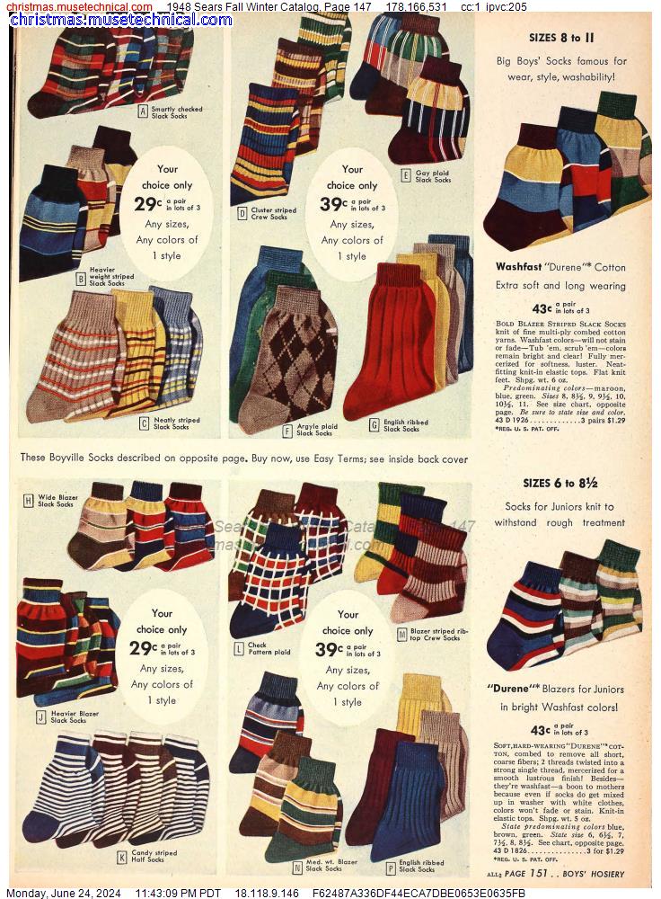 1948 Sears Fall Winter Catalog, Page 147