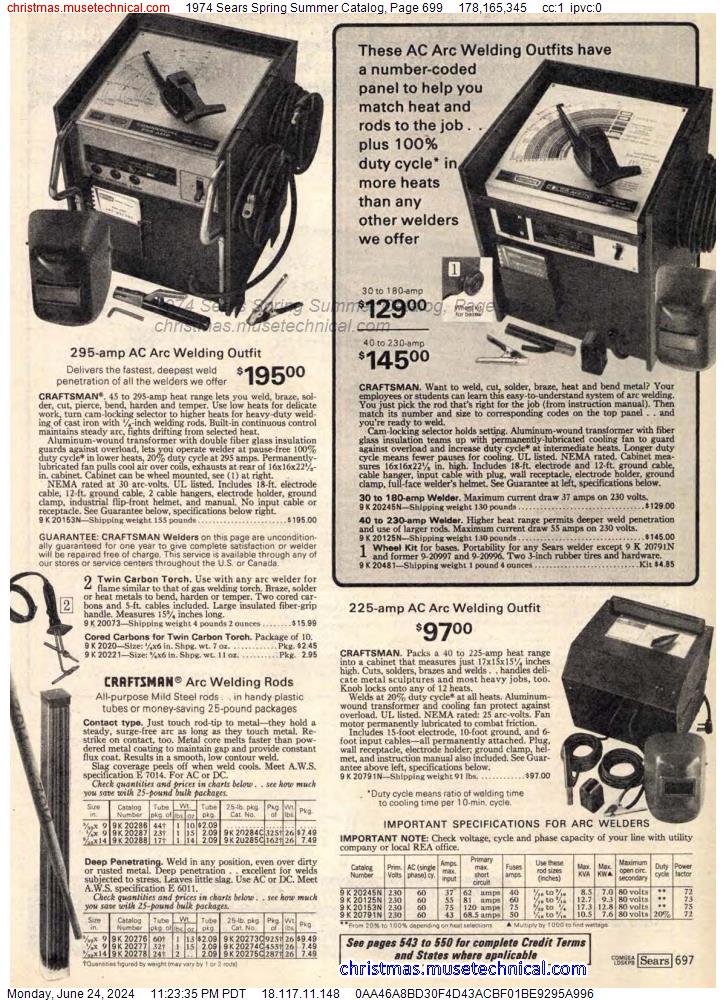 1974 Sears Spring Summer Catalog, Page 699