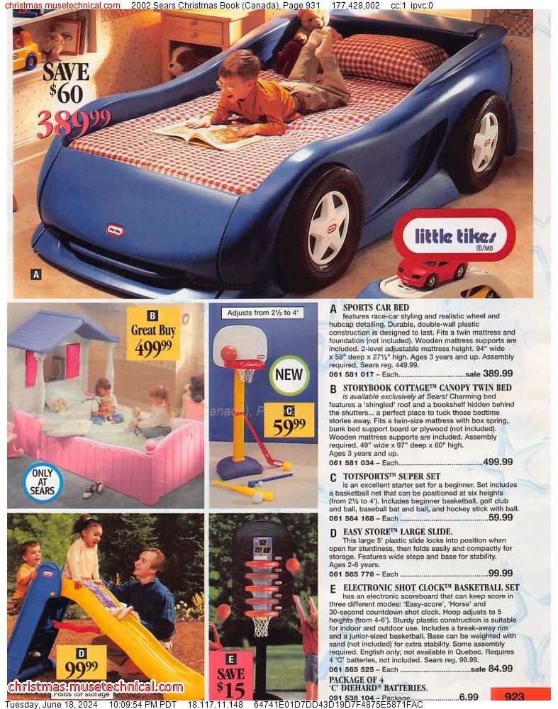 2002 Sears Christmas Book (Canada), Page 931