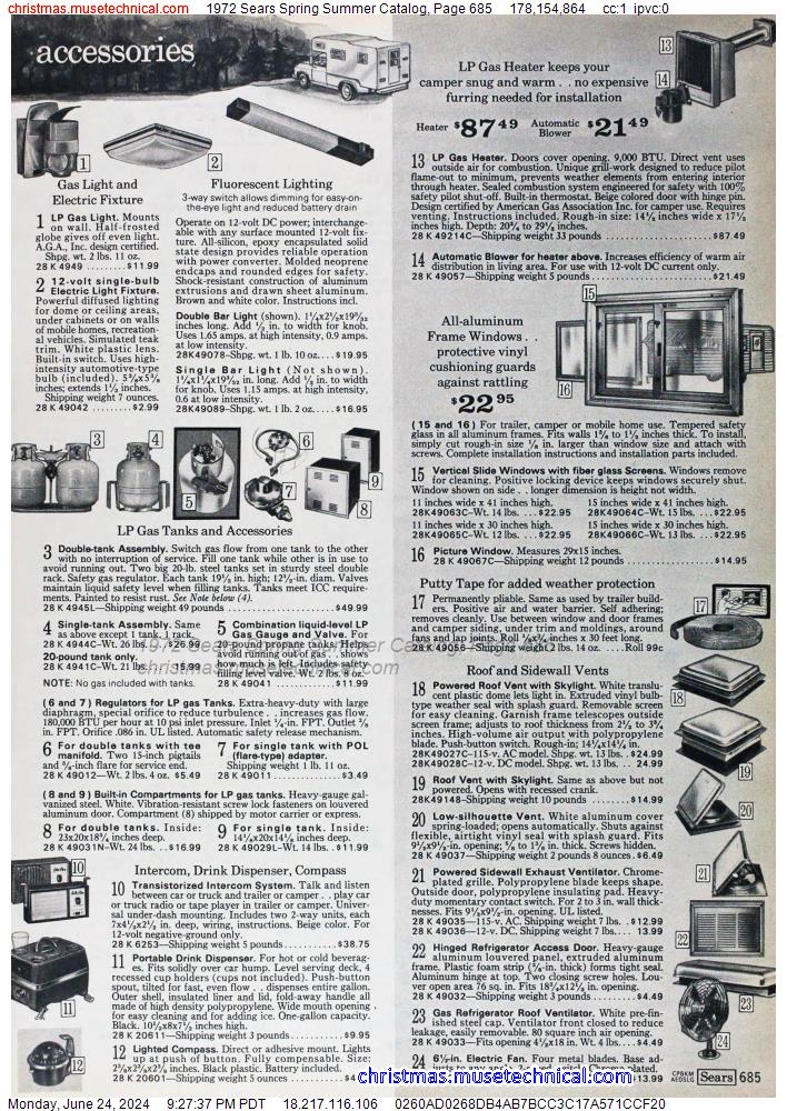 1972 Sears Spring Summer Catalog, Page 685