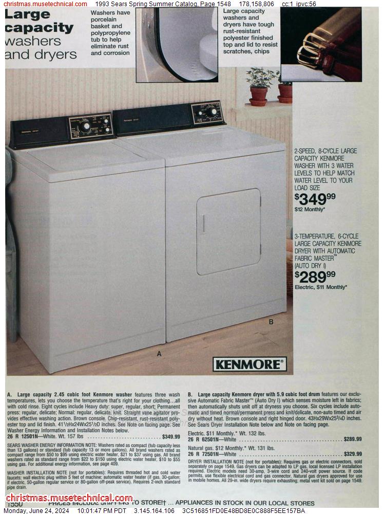 1993 Sears Spring Summer Catalog, Page 1548