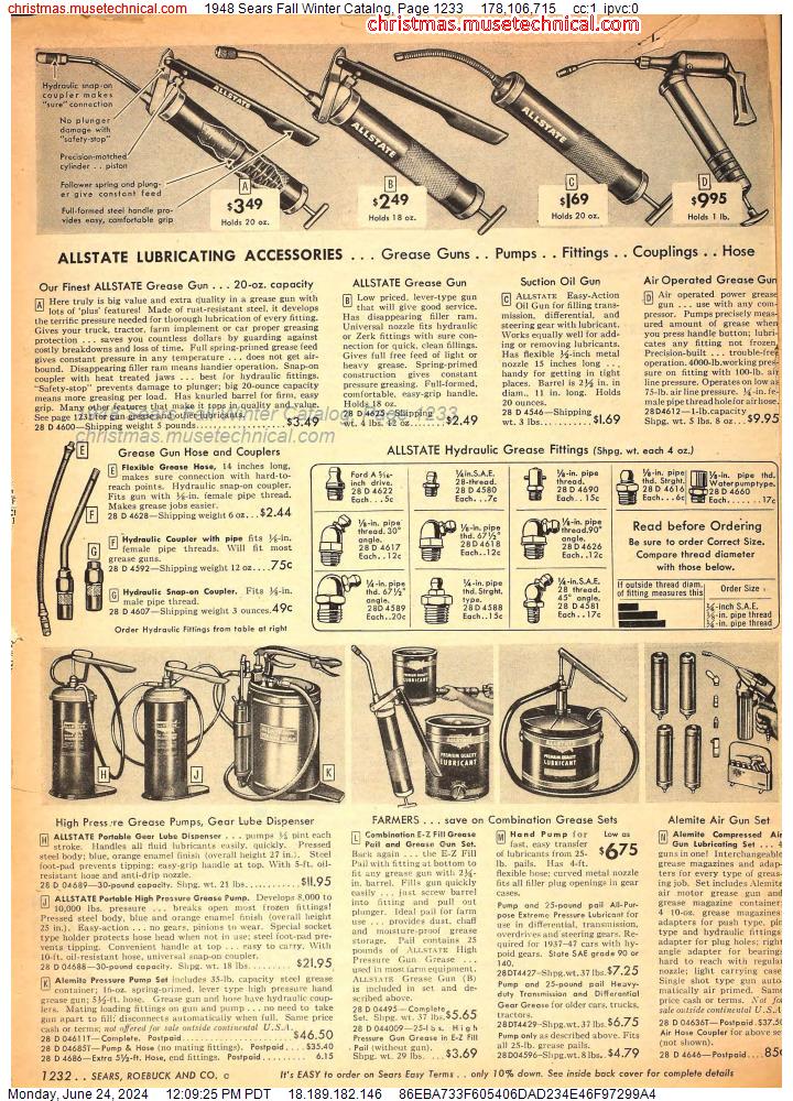1948 Sears Fall Winter Catalog, Page 1233