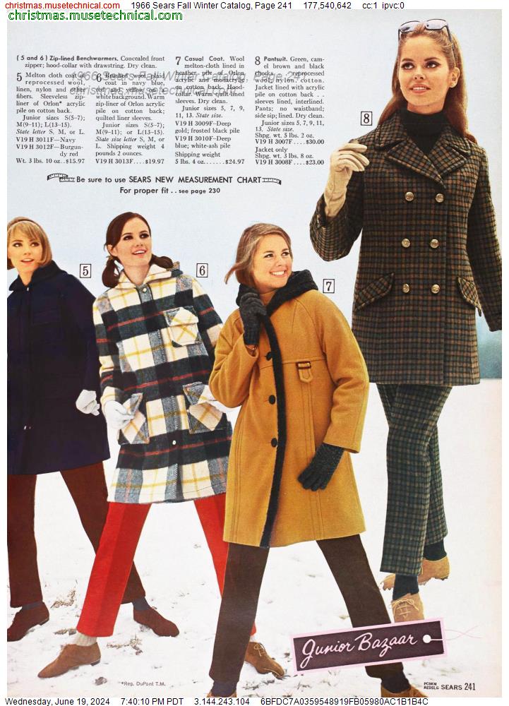 1966 Sears Fall Winter Catalog, Page 241