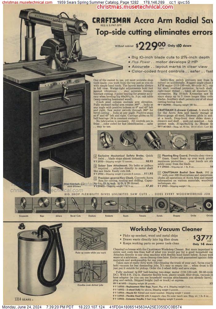 1959 Sears Spring Summer Catalog, Page 1282